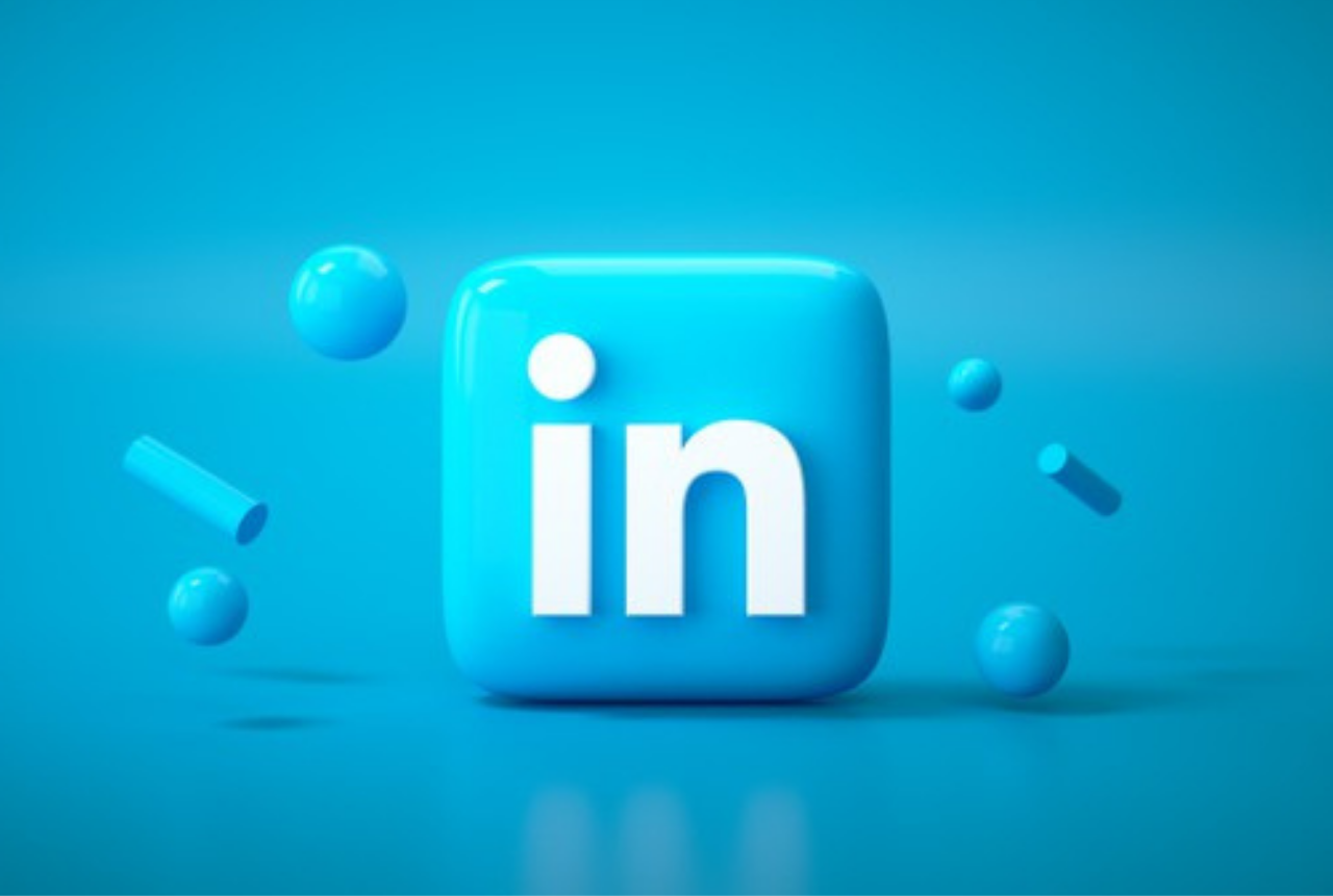 Imagen azul logo de LinkedIn.